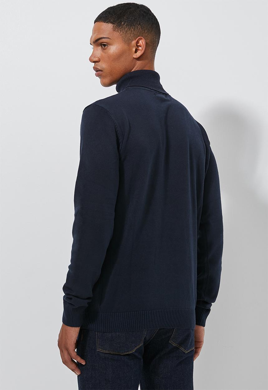 Superbalist - Premium slim fit roll neck knit - navy