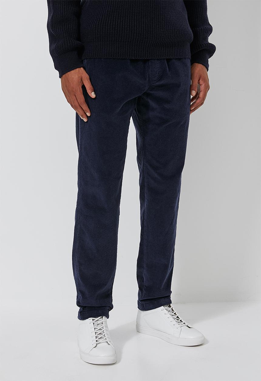 Superbalist - Elasticated waistband corduroy pants - navy