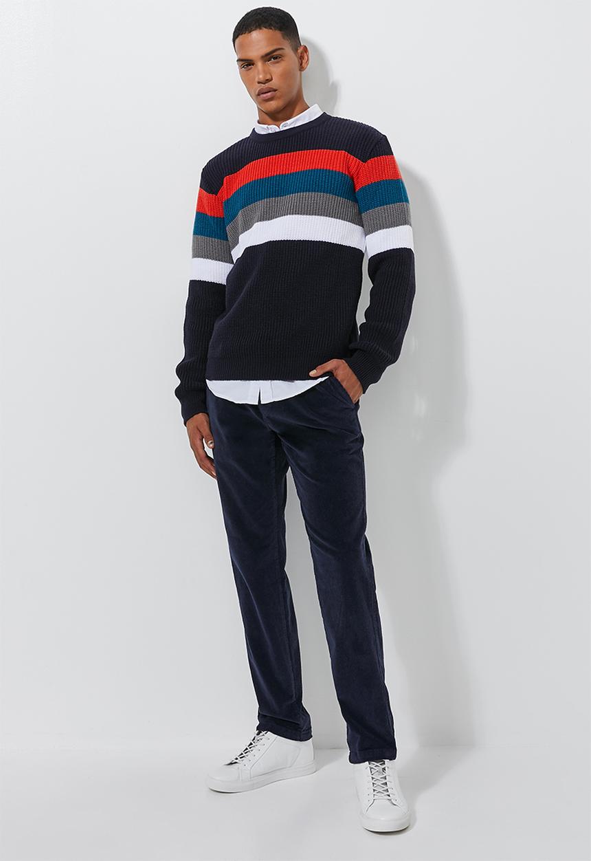Superbalist - Elasticated waistband corduroy pants - navy