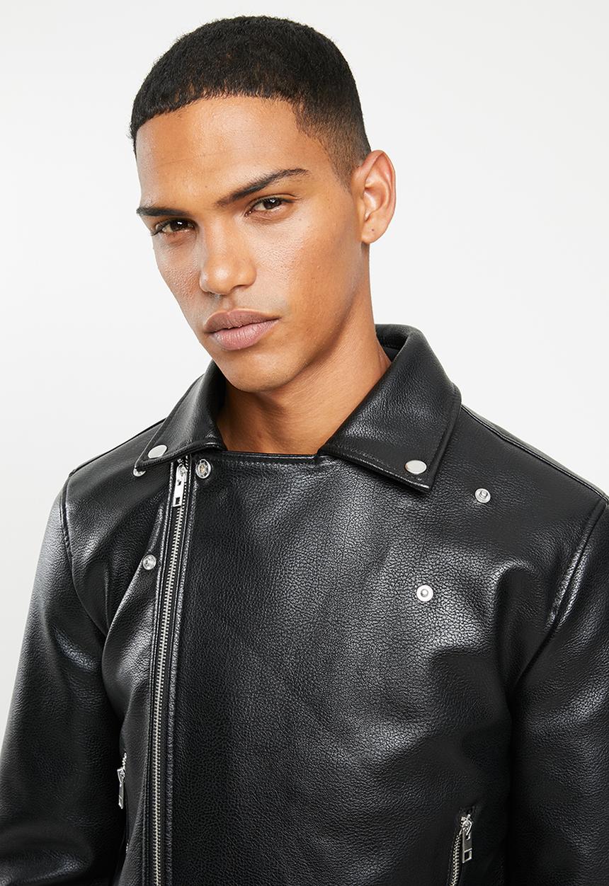 Jack & Jones - Hip biker jacket - black 