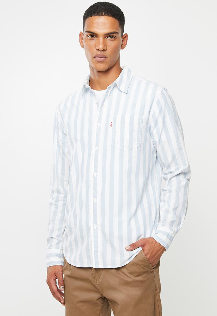 Levi’s® - Classic 1 pocket shirt - white & blue 