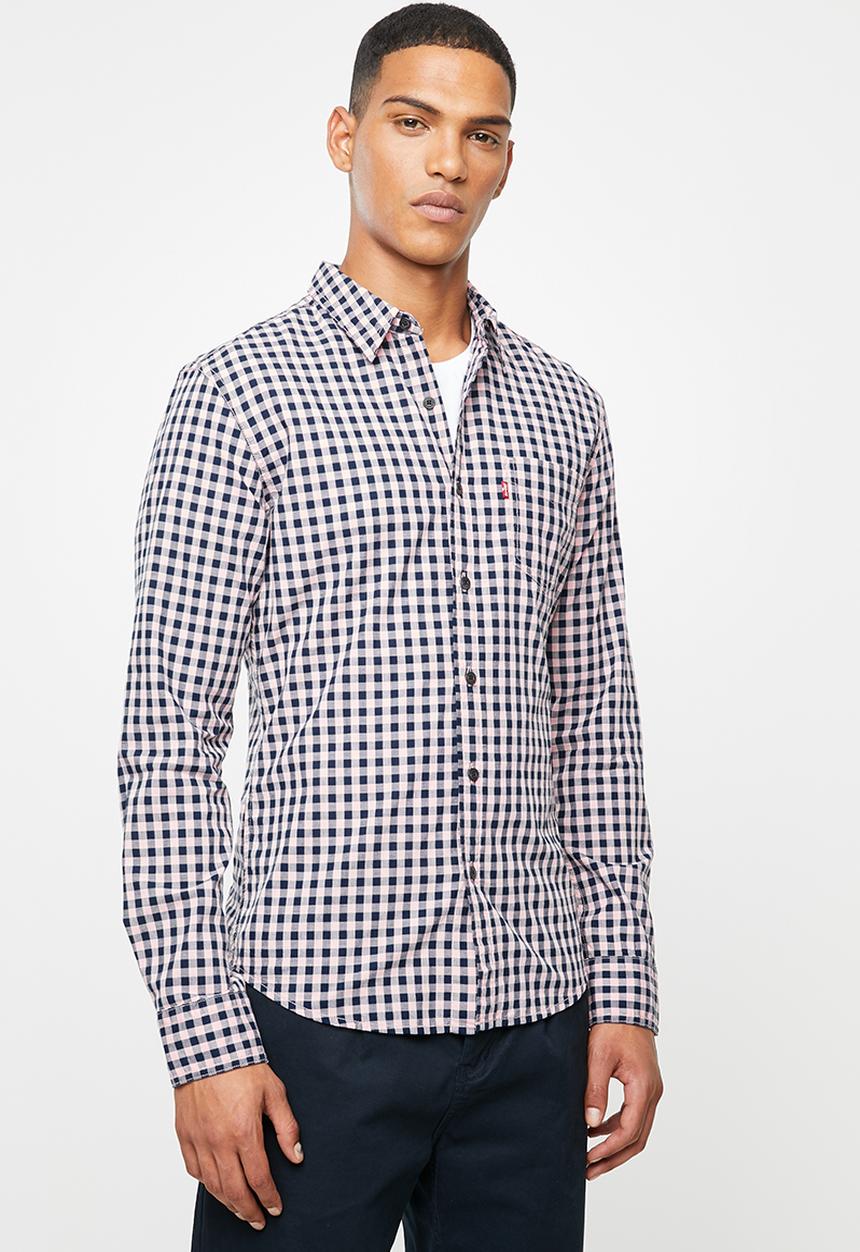 Levi’s® - Classic slim fit 1 pocket shirt - navy & pink 