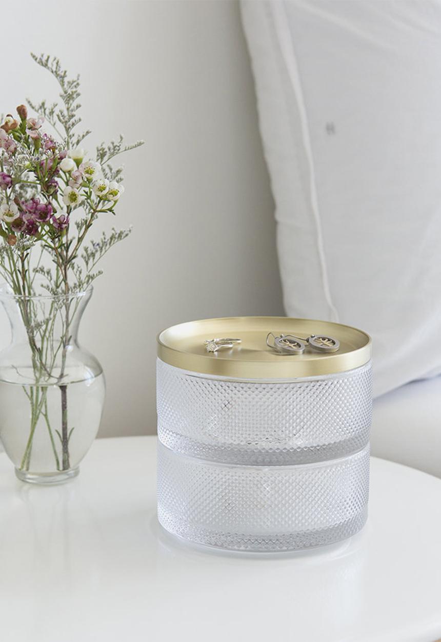 Umbra - Tesora glass box brass - gold 