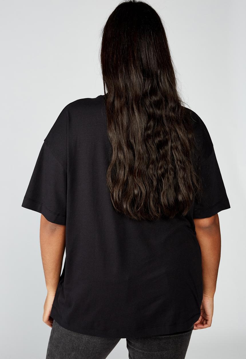 Cotton On - Curve oversized graphic license tee pro metallica money scale - black