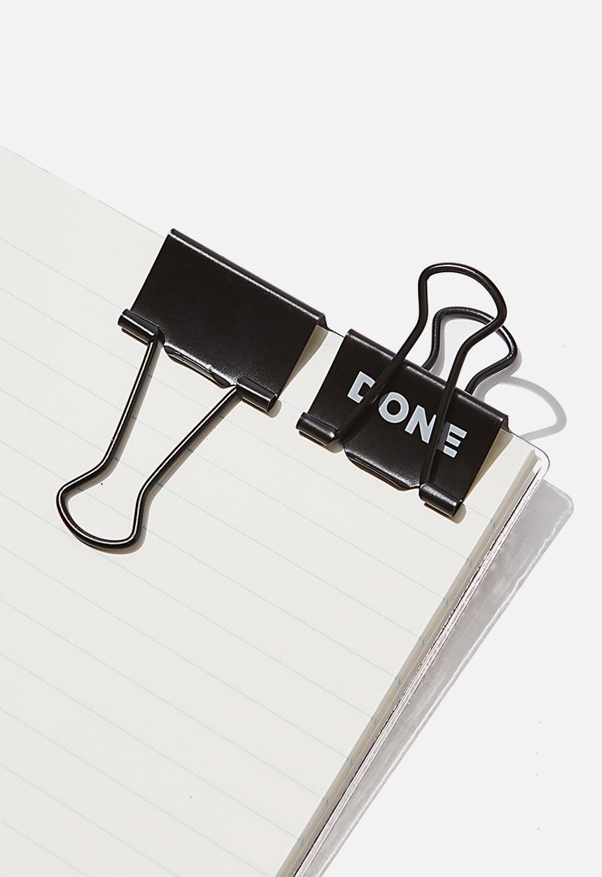 Typo - Bulldog clip 6 pack - black to do