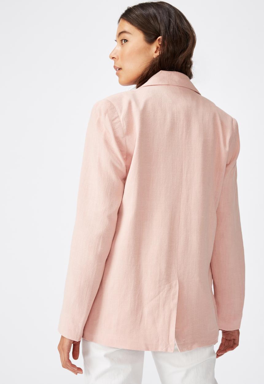 Cotton On - All day textured blazer - pink 