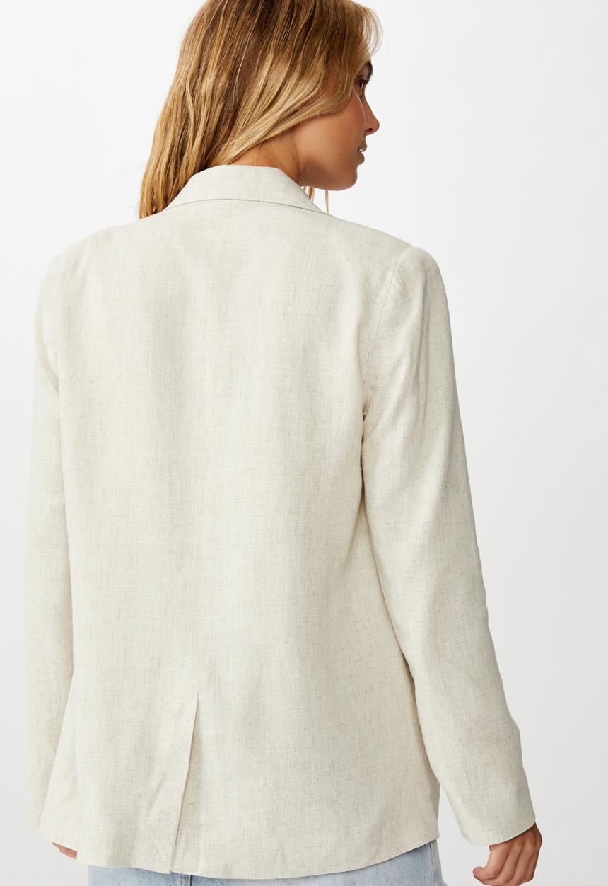 Cotton On - All day textured blazer - neutral 