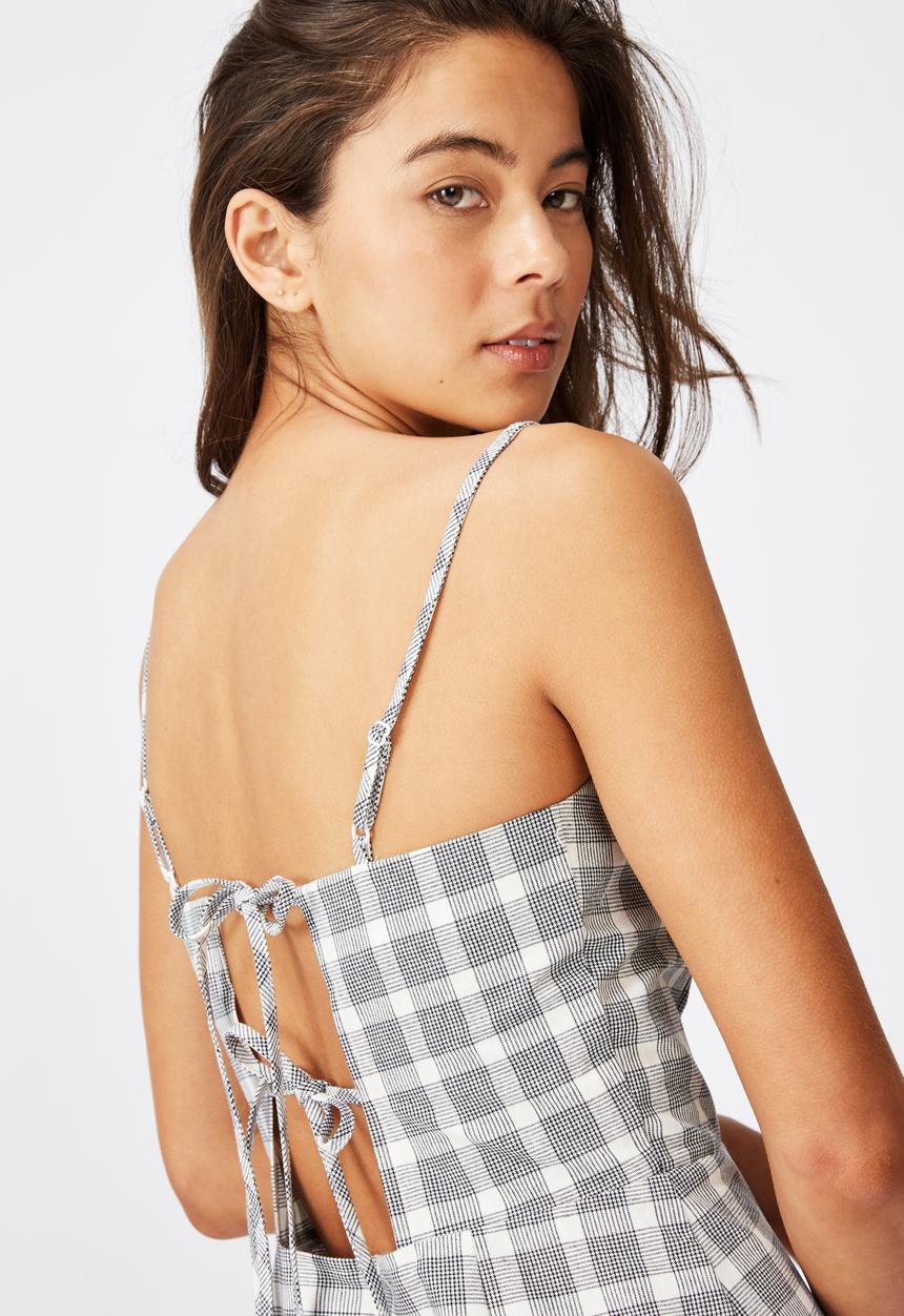 Cotton On - Woven Renee strappy mini dress - total eclipse