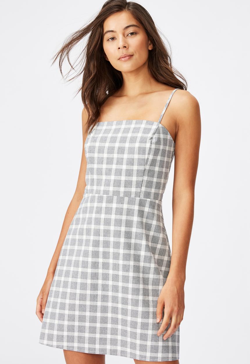 Cotton On - Woven Renee strappy mini dress - total eclipse