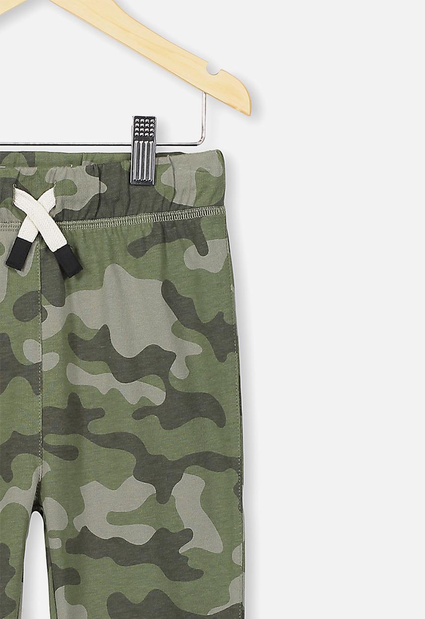 Cotton On - Brooklyn slouch pant - green camo