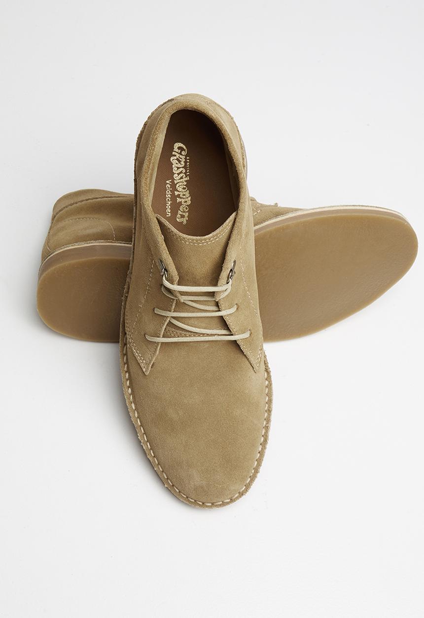 Grasshoppers - Orlando suede lace up - mushroom