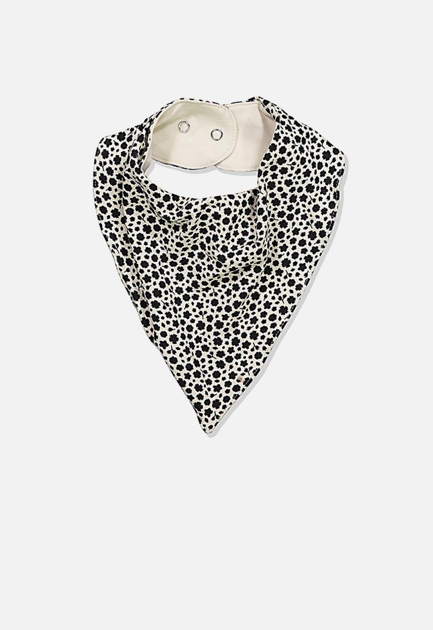 Cotton On - The kerchief bib - black edith floral