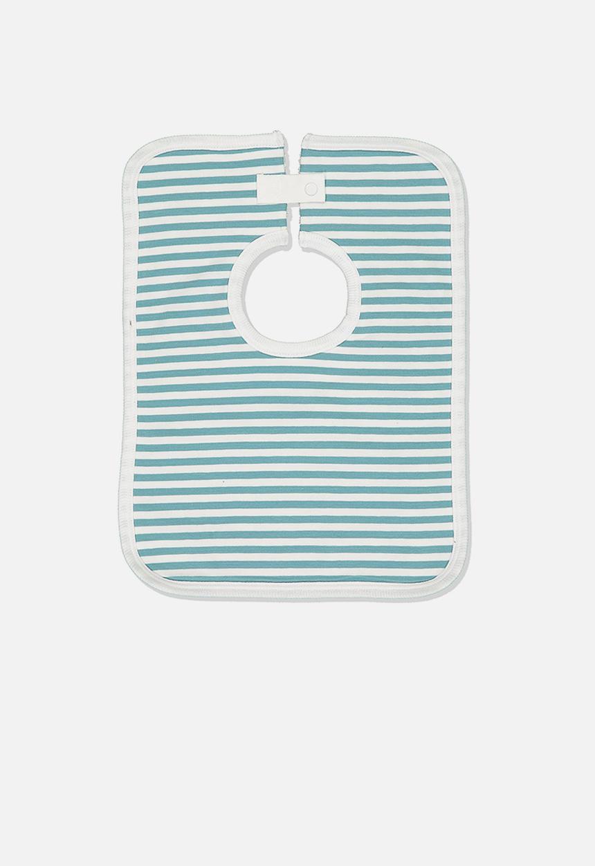 Cotton On - The everyday bib - stripe white aqua dream