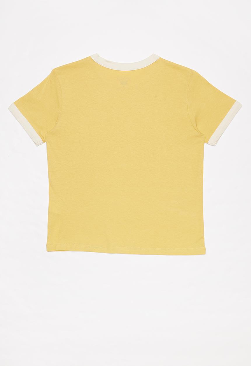 Free by Cotton On - Girls ringer tee - yellow 