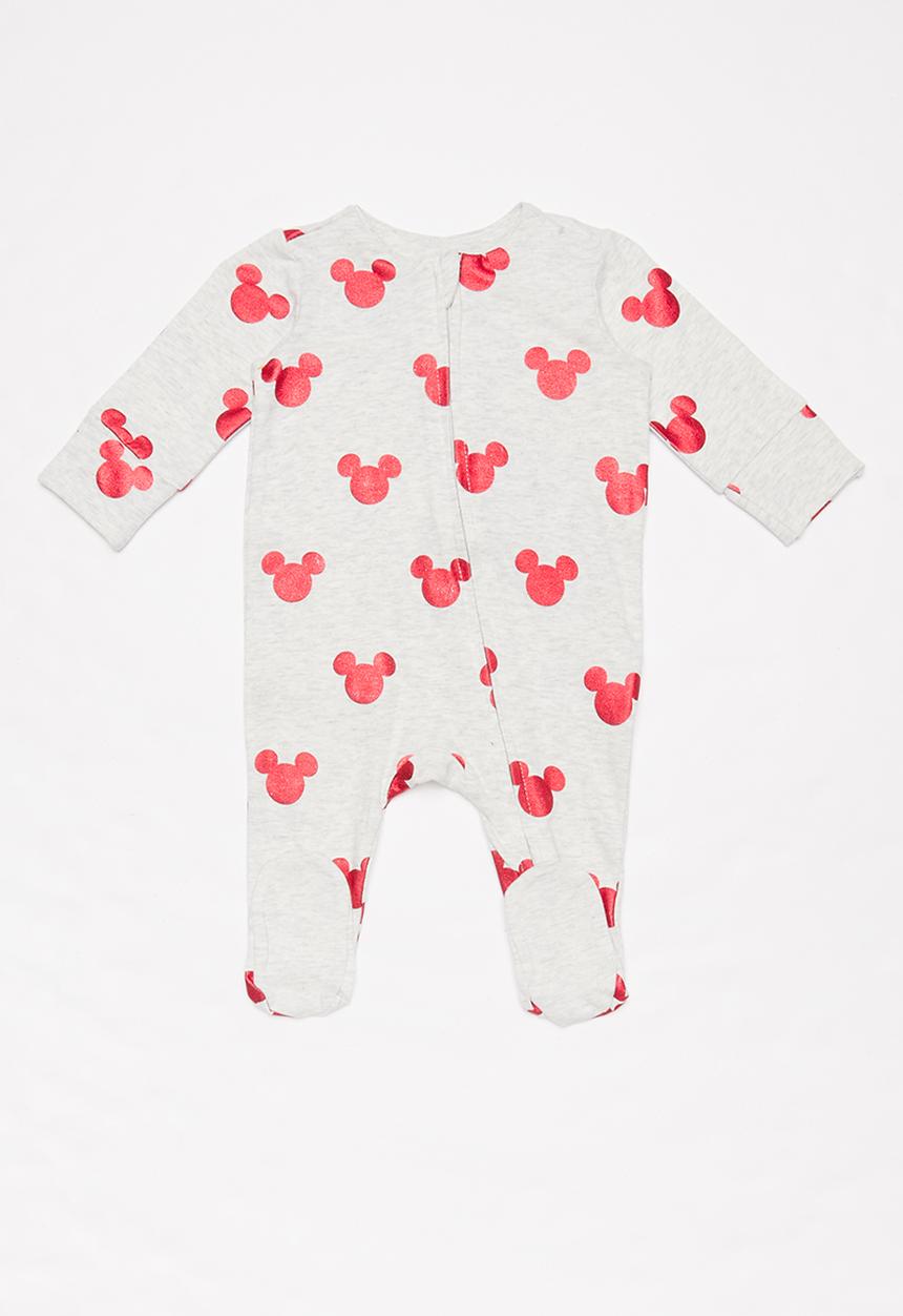Cotton On - The long sleeve zip romper - grey & red