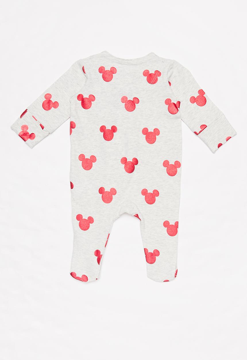 Cotton On - The long sleeve zip romper - grey & red