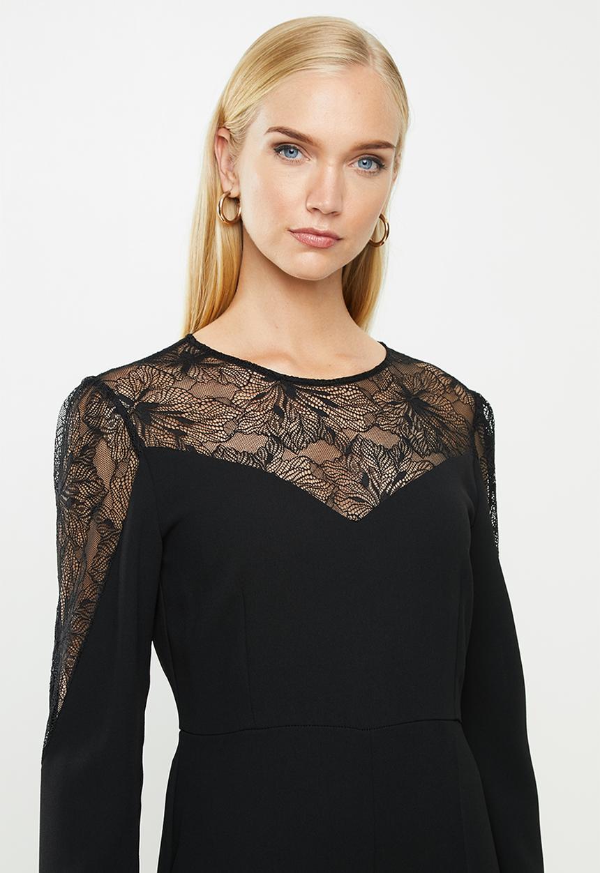MANGO - One-piece suit elise - black