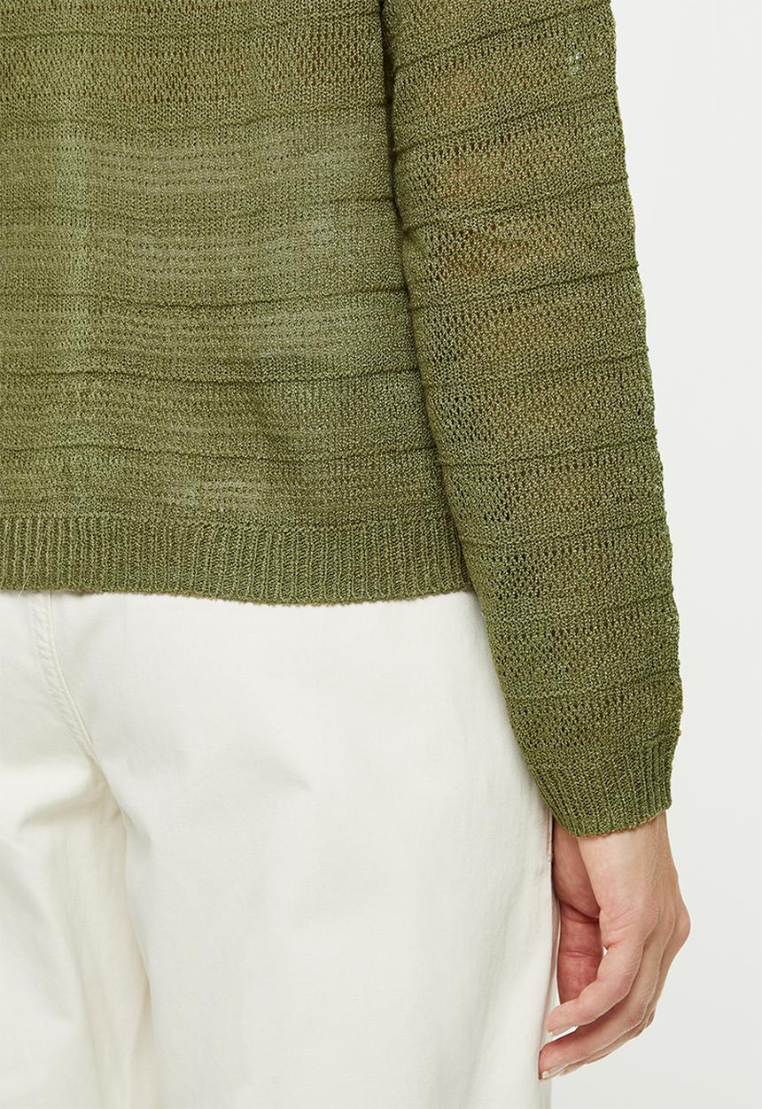 MANGO - Open knit jersey - khaki
