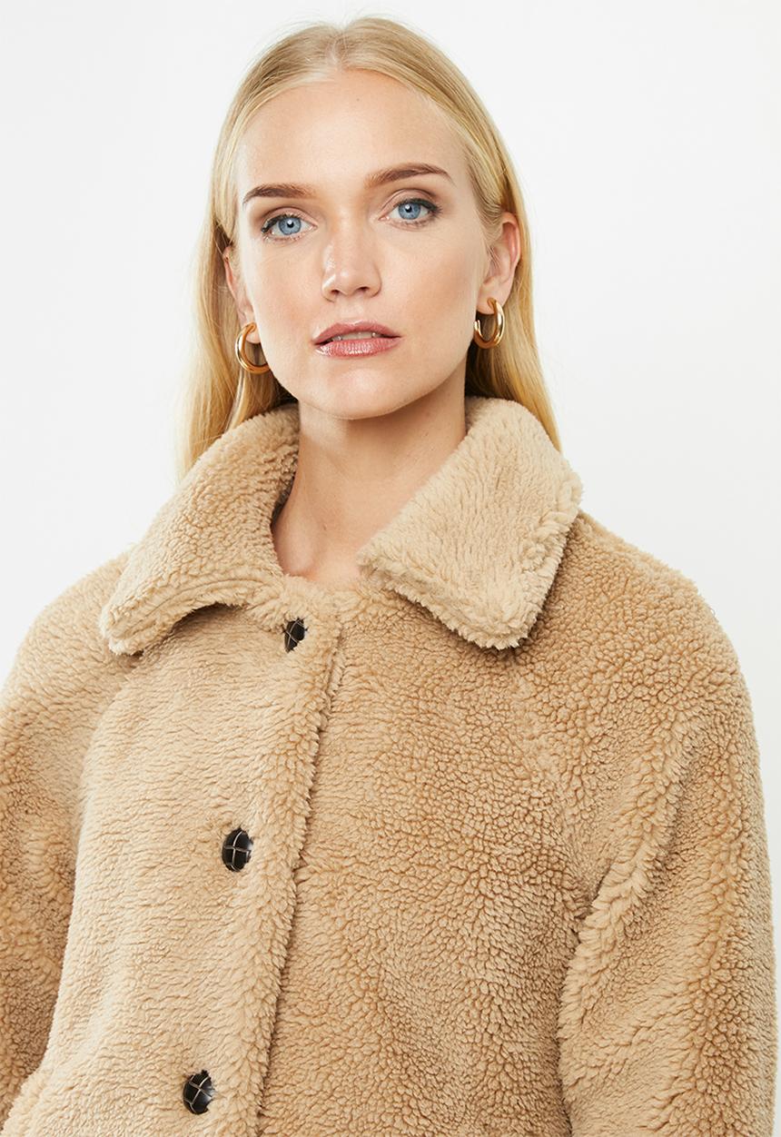 ONLY - Emily teddy jacket - beige