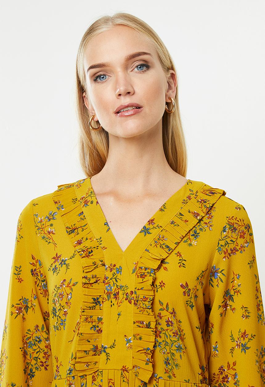 ONLY - Faith long sleeve maxi dress - multi