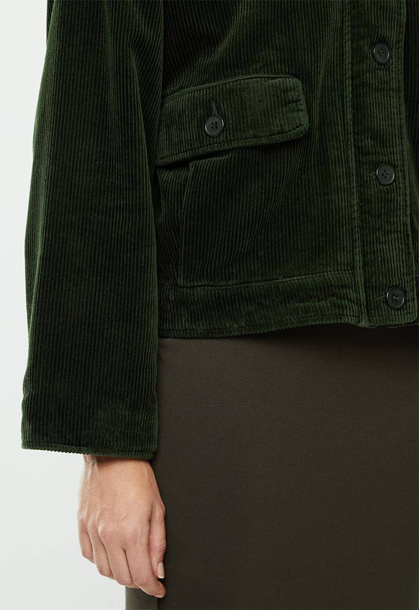 ONLY - Bitten cord button jacket - forest green 