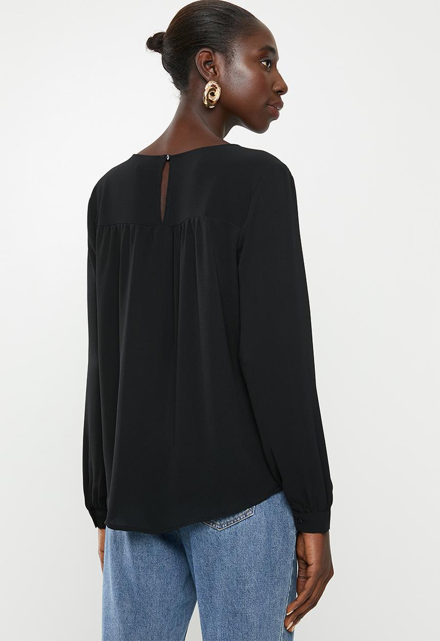 Jacqueline de Yong - Oliver long sleeve top - black