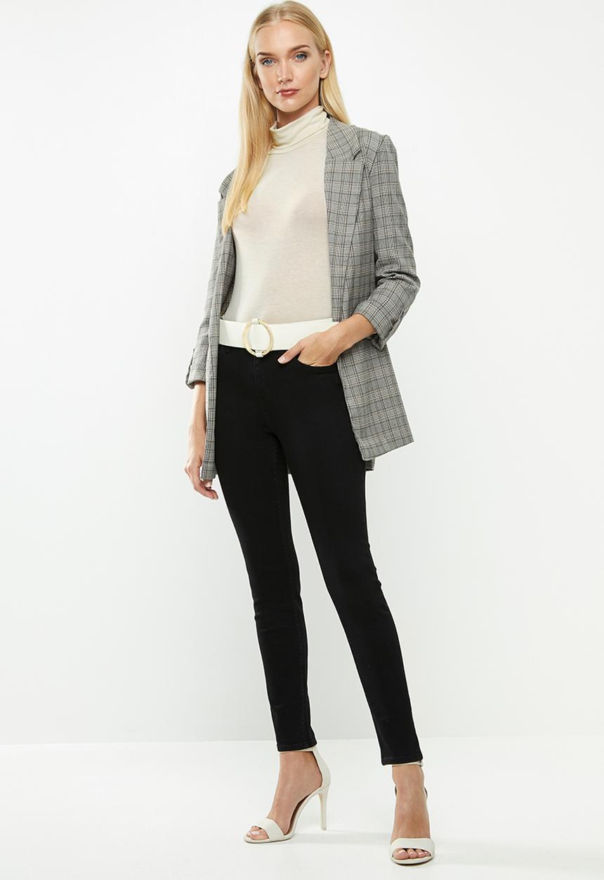 Vero Moda - Carla long sleeve highneck top - birch