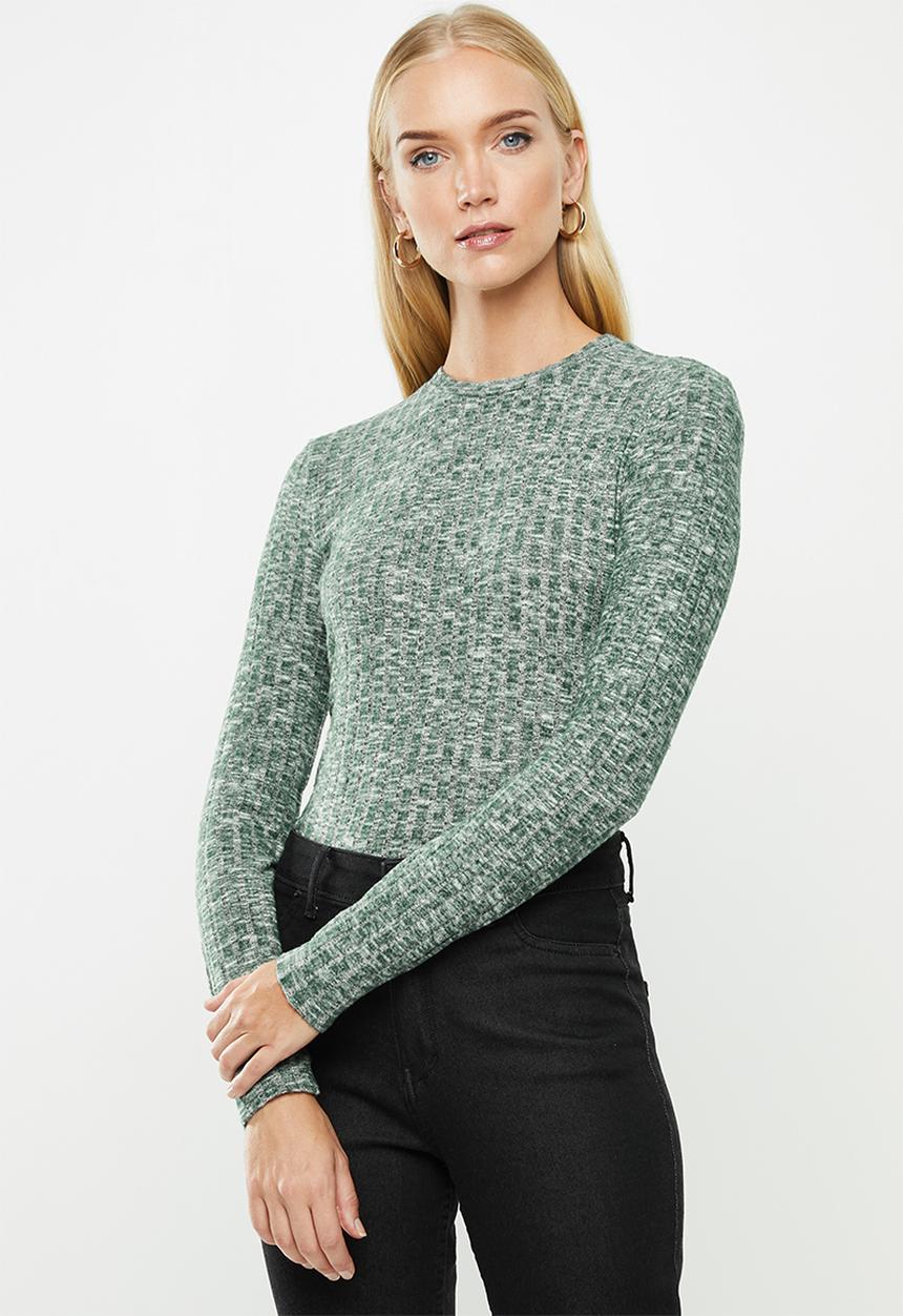 Jacqueline de Yong - Melissa long sleeve top - scarab/green 