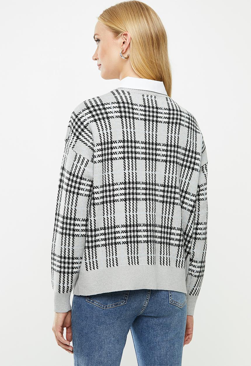 Jacqueline de Yong - Tina long sleeve pullover - light grey
