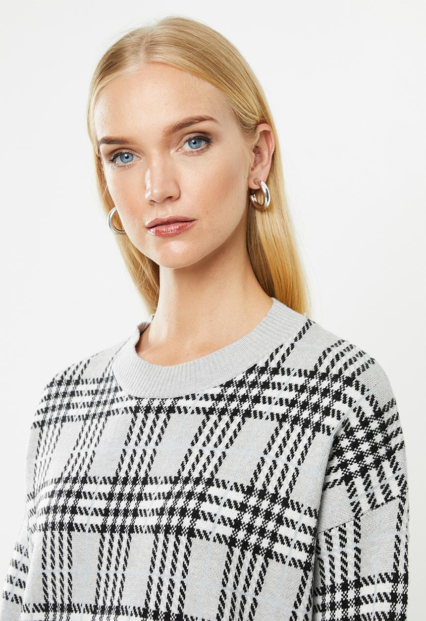 Jacqueline de Yong - Tina long sleeve pullover - light grey