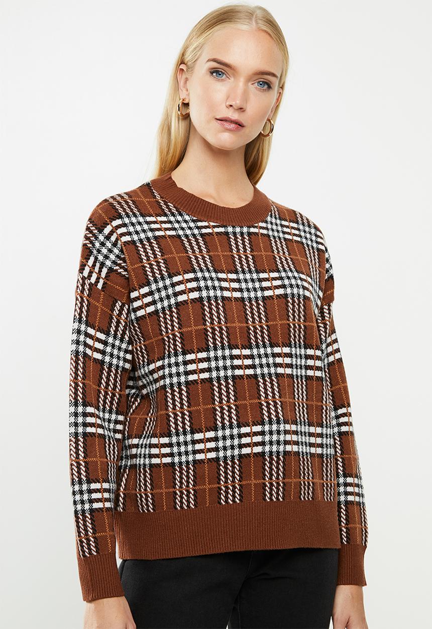 Jacqueline de Yong - Tina long sleeve pullover - smoked paprika