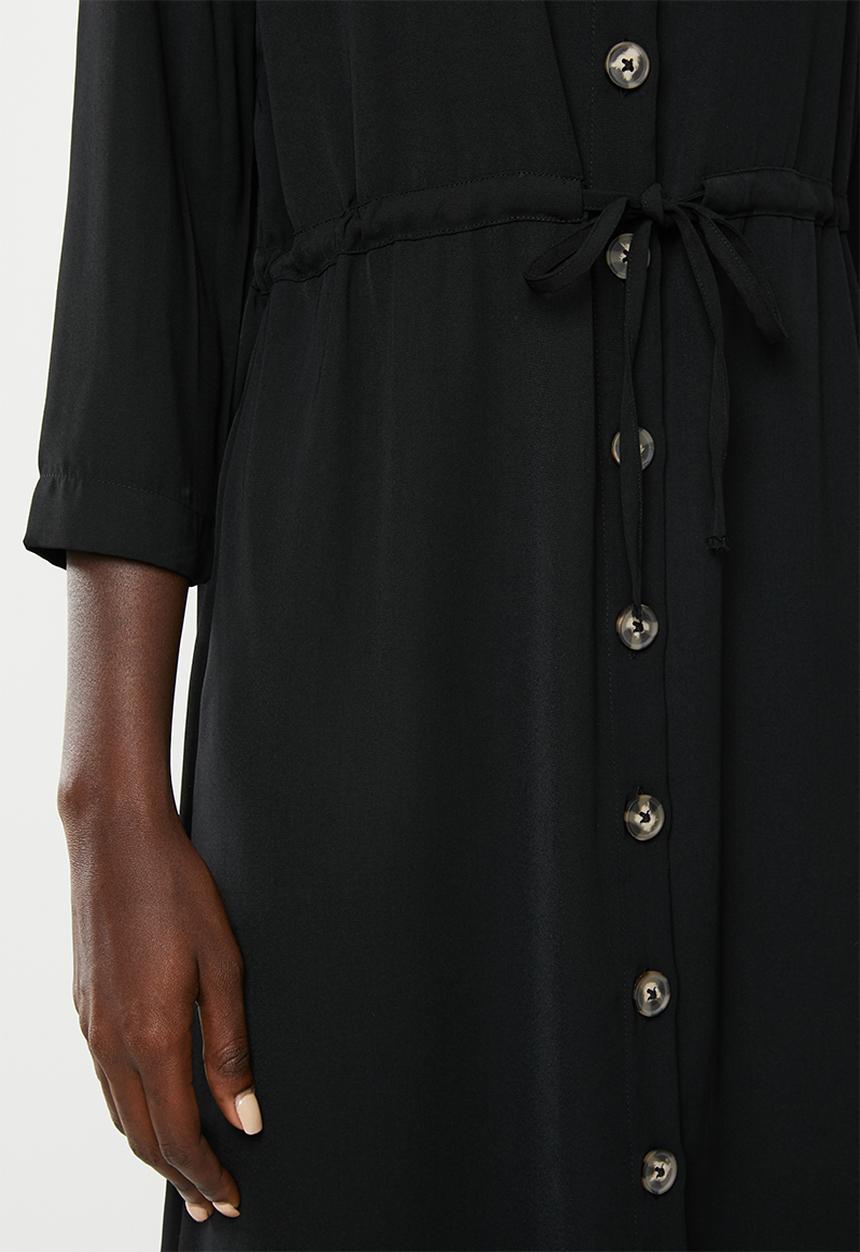 Vero Moda - Catrin calf shirt dress - black