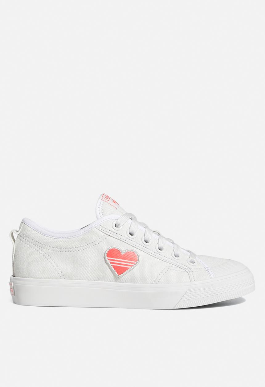 adidas Originals - Nizza Trefoil - crystal white / shock red / core black