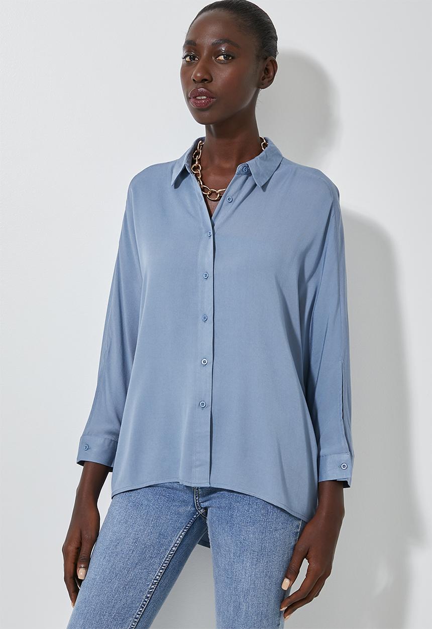 Superbalist - Dolman sleeve shirt - blue