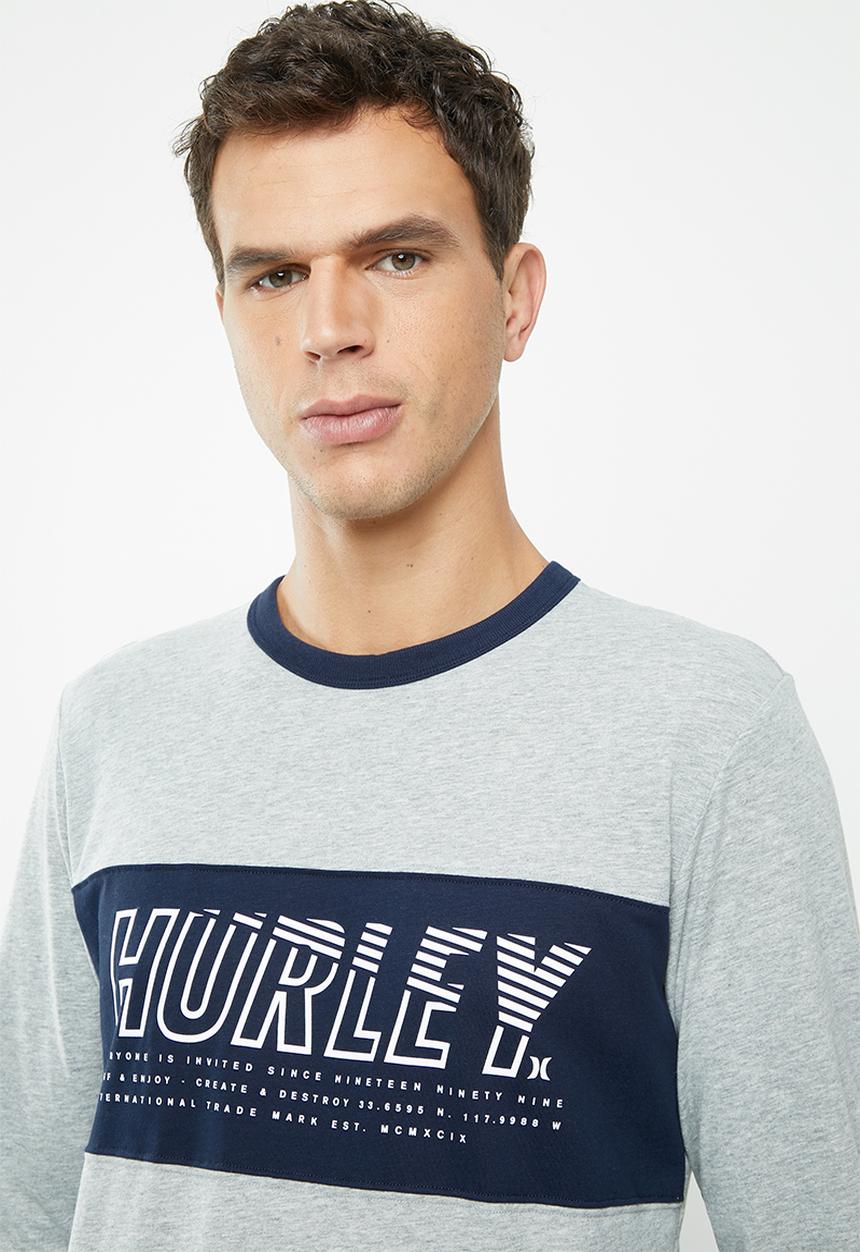 Hurley - Harvey onshore tee - grey & navy 
