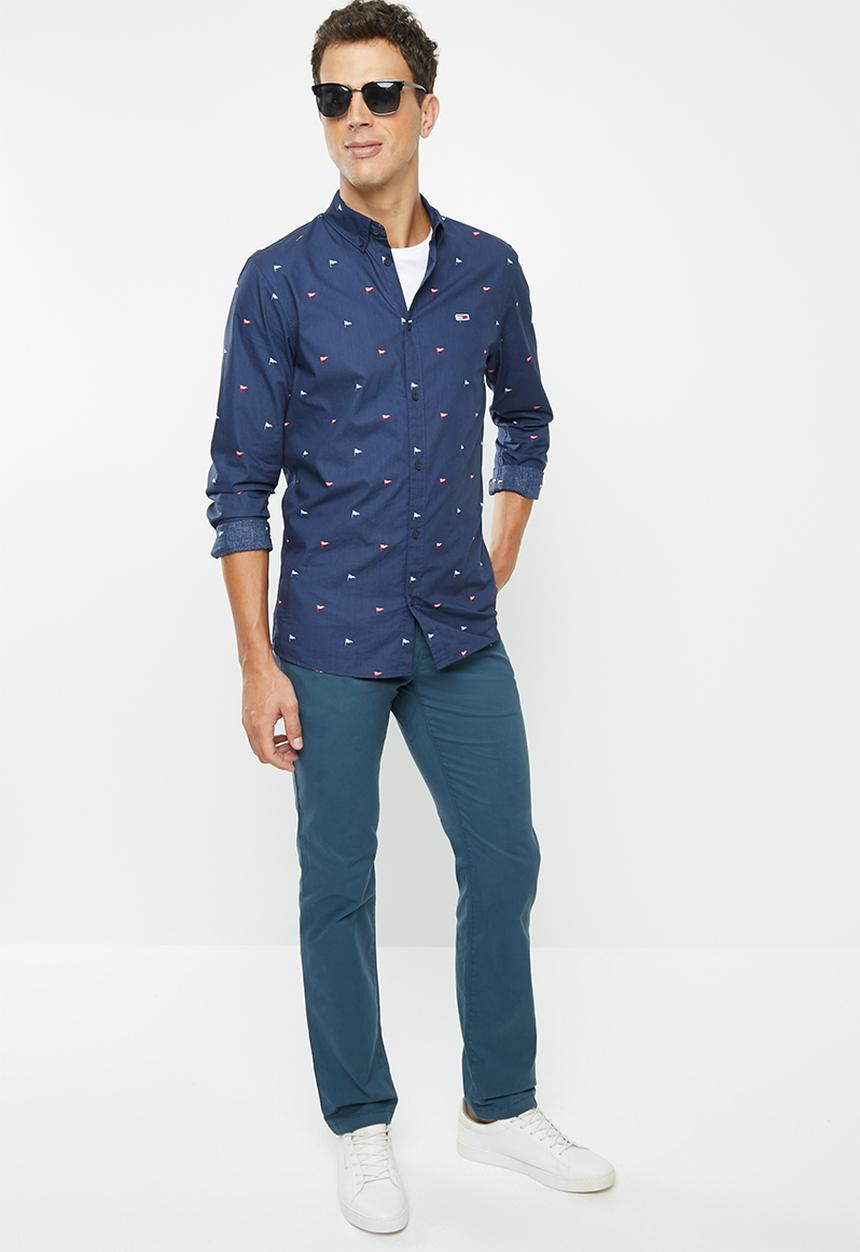 Tommy Hilfiger - Denton chino straight leg pants - blue