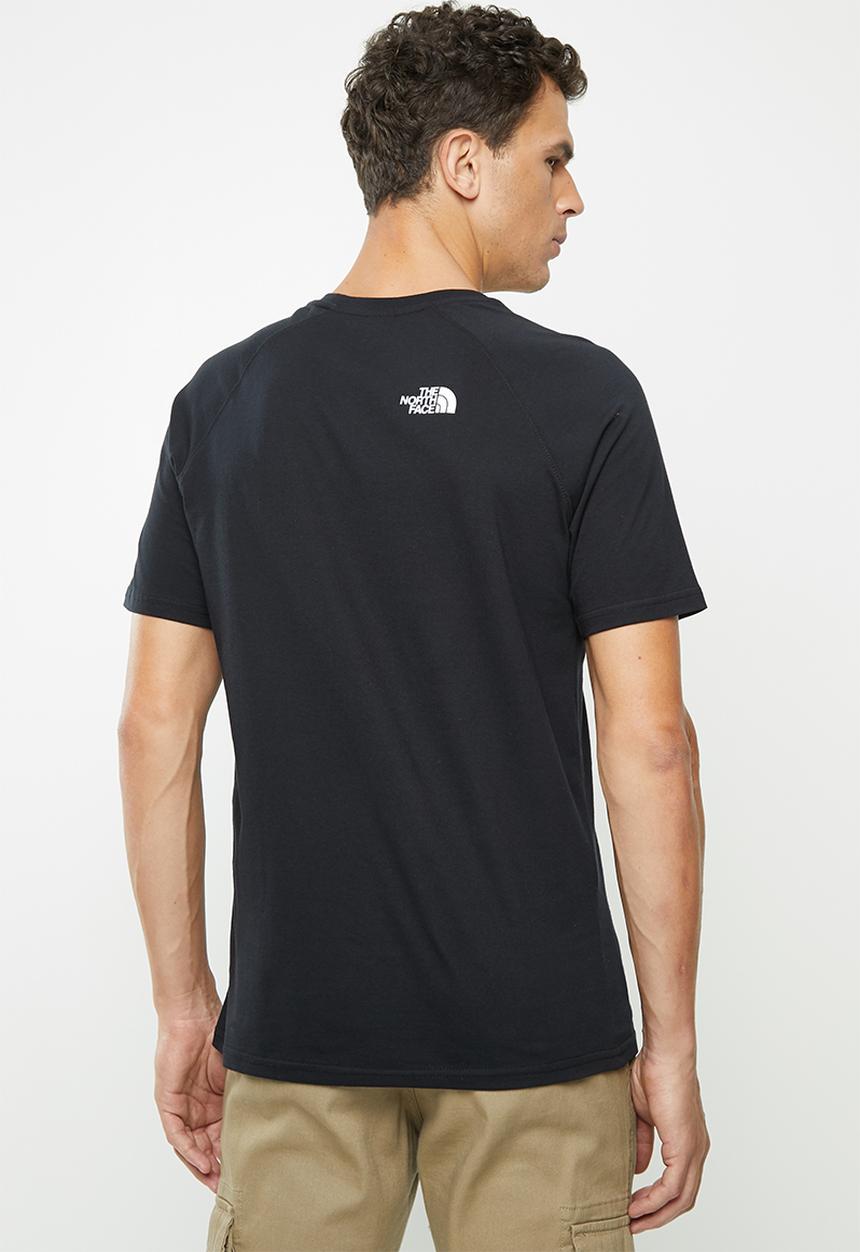 The North Face - Short sleeve raglan red box tee - black/stone