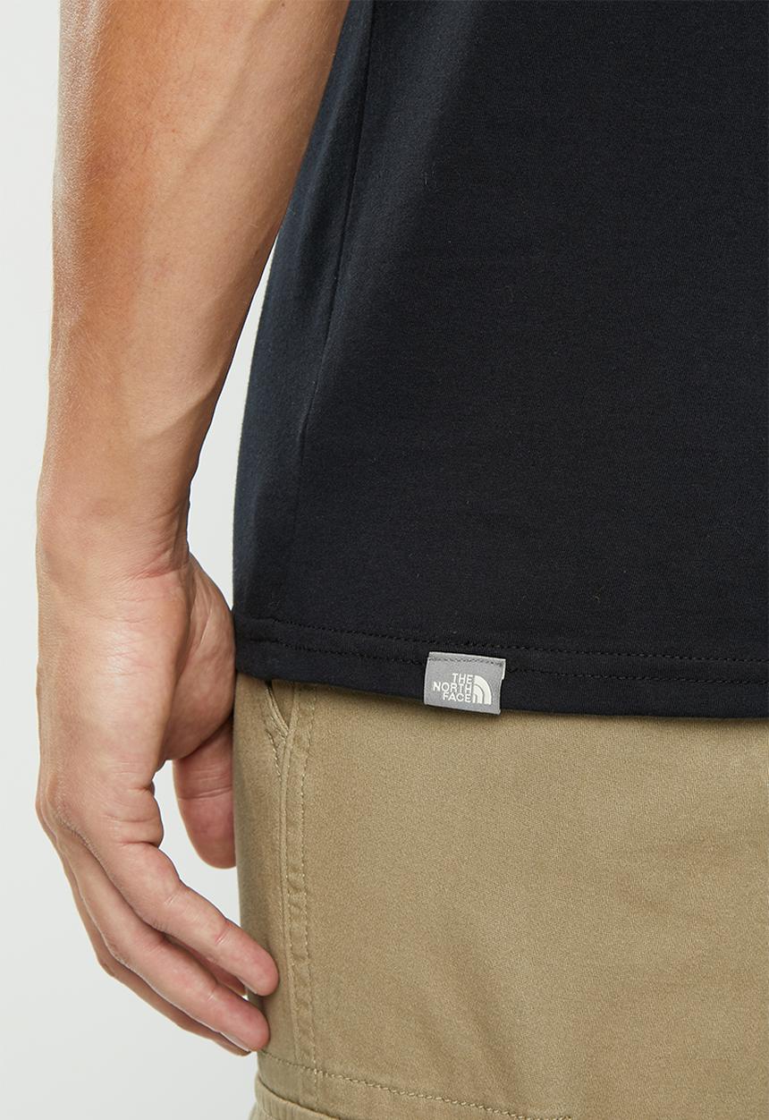 The North Face - Short sleeve raglan red box tee - black/stone