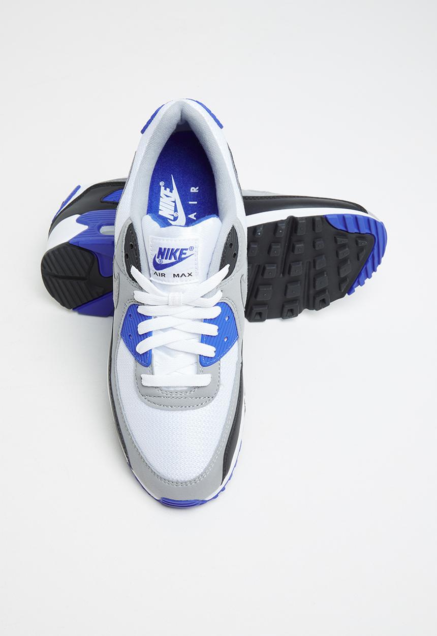 Nike - Air Max 90 - white / particle grey-hyper royal-black