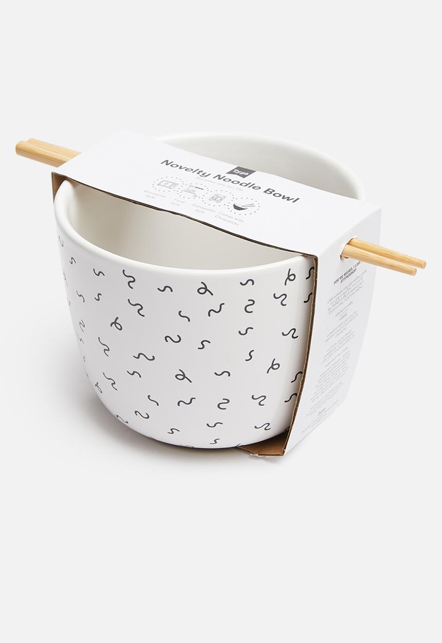 Typo - Novelty noodle bowl - black squiggle