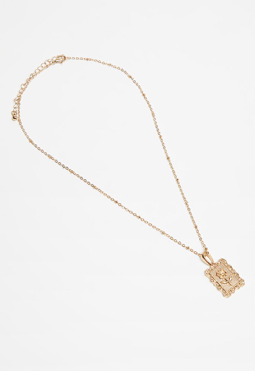 Rubi - Vintage flora trinkets necklace - gold