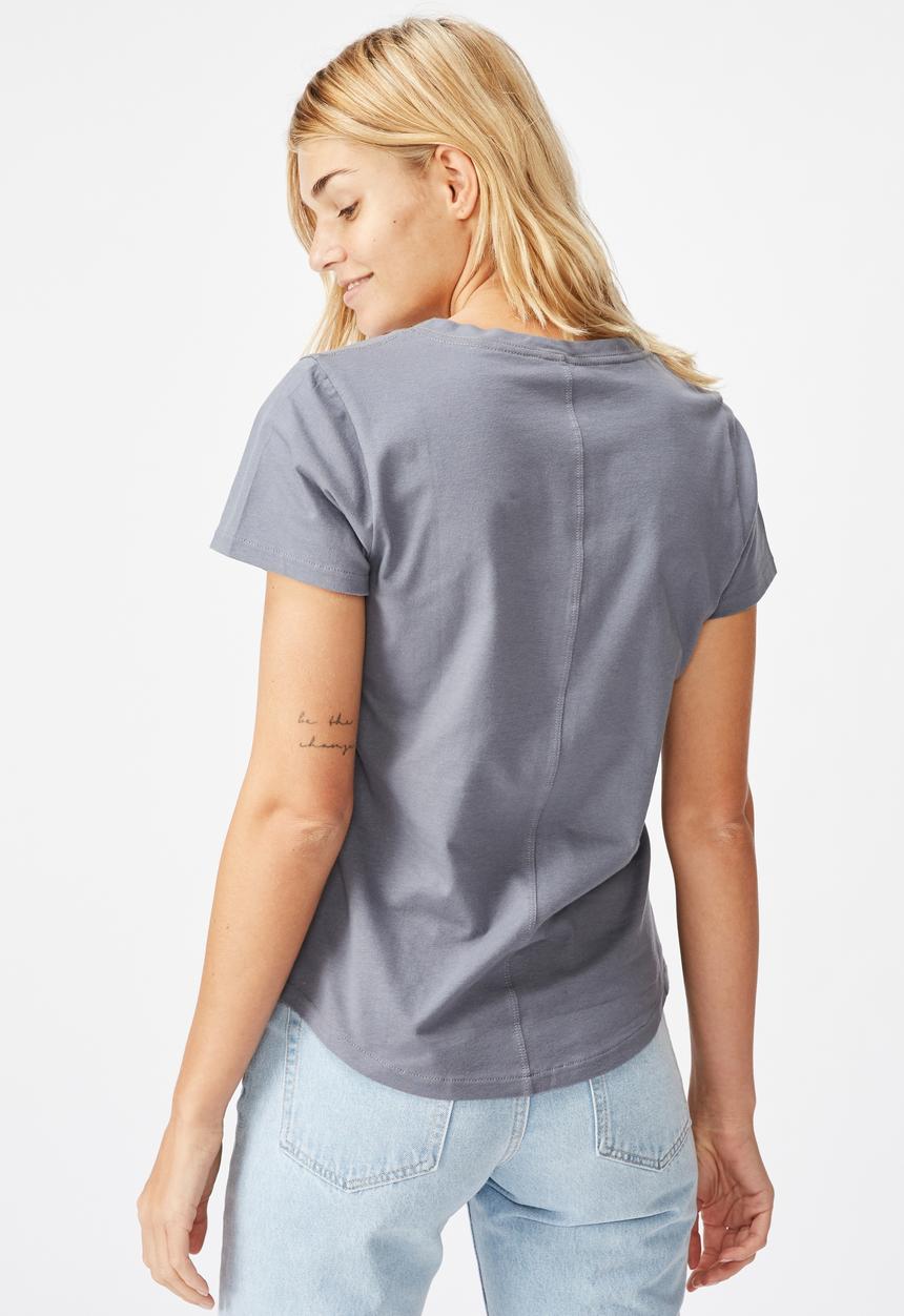 Cotton On - The one fitted v tee folkstone - grey