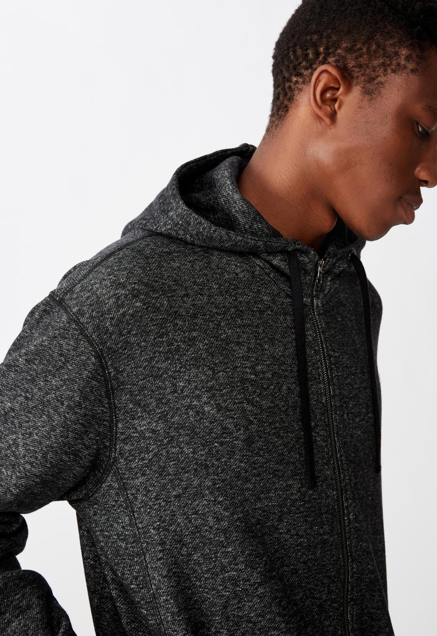 Cotton On - Studio zip thru - black fleck marle