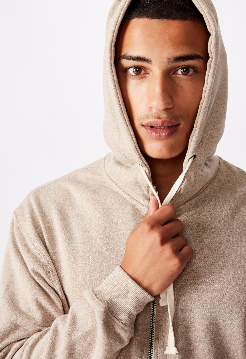 Cotton On - Studio zip thru - sandy desert marle