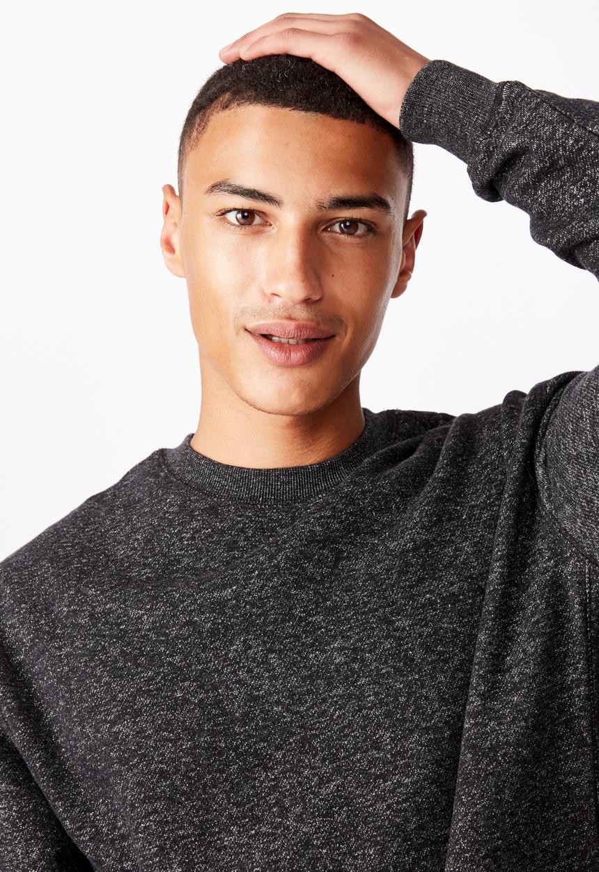 Cotton On - Studio crew - black fleck marle