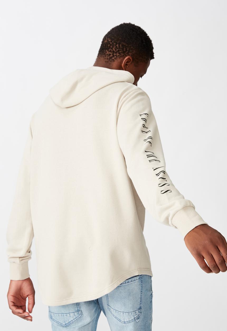 Cotton On - Into the darkness curve tail hoodie - pearl
