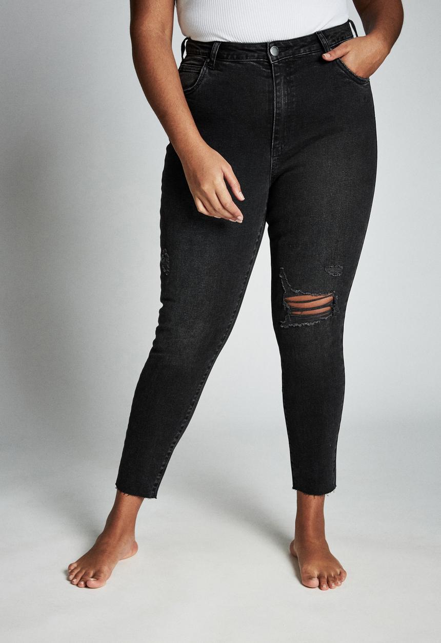 Cotton On - Curve Adriana high skinny jeans - black 