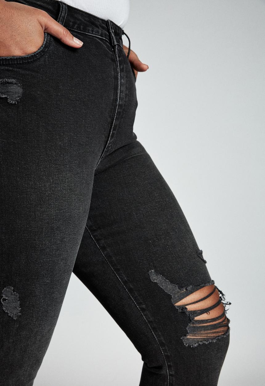 Cotton On - Curve Adriana high skinny jeans - black 