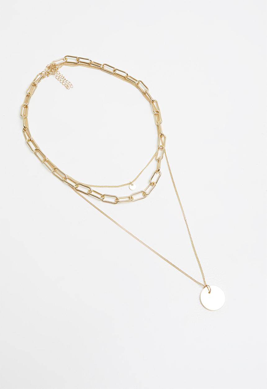 Superbalist - Sydney layered pendant necklace - gold