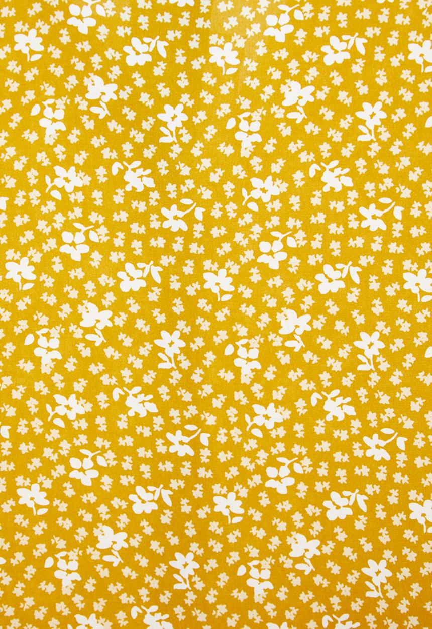 Blake - Tiered midi dress - mustard floral